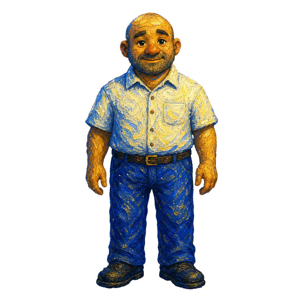 Impasto oil game sprite generated from the ref-starrynight-v1 style profile